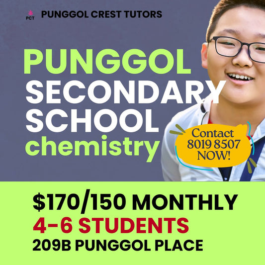 Secondary Physics/Chemistry (Punggol) Sat 130-3pm