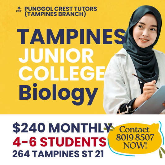 Junior College H2 Biology (Tampines) Sun 1030-12pm